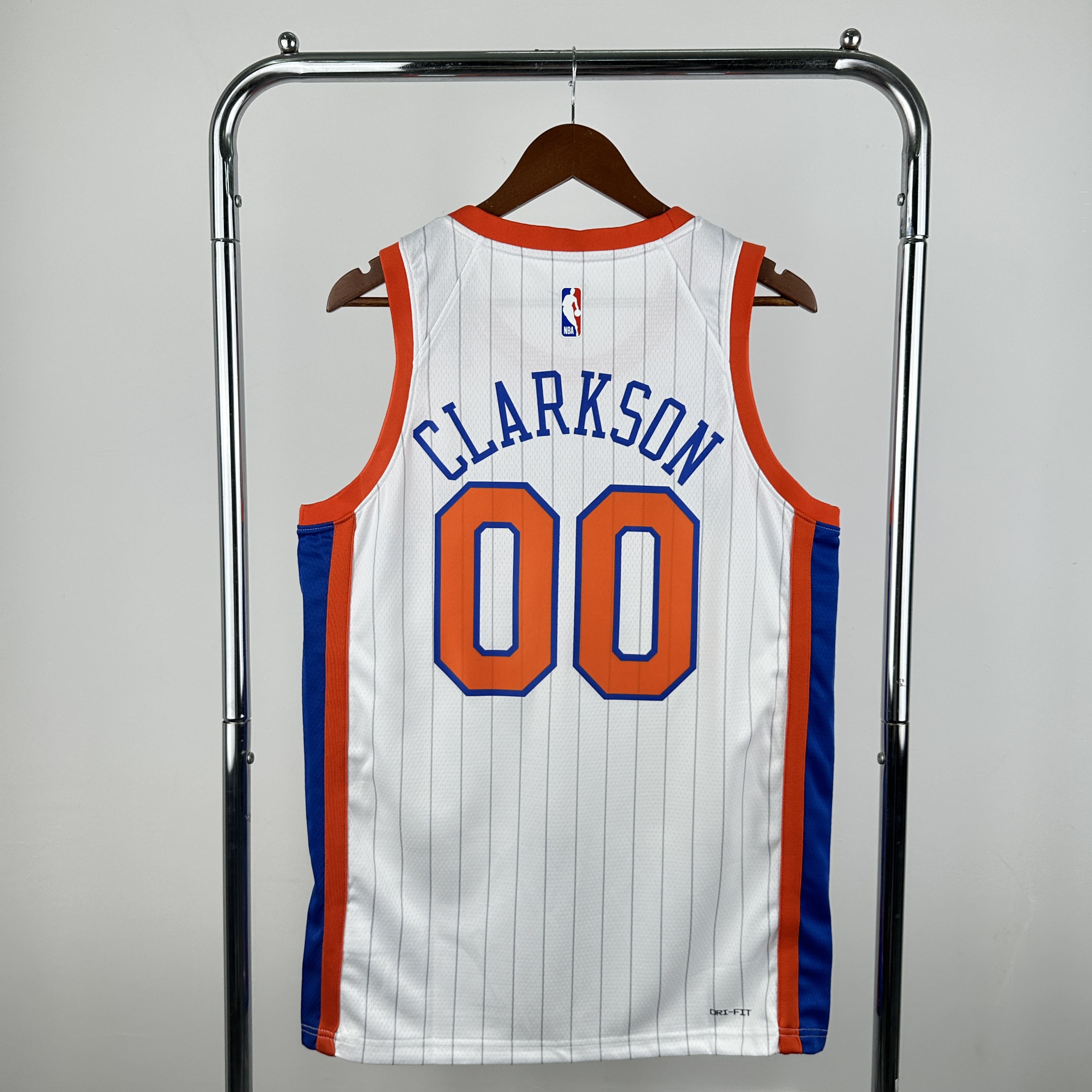 Men New York Knicks #00 Clarkson white Nike 2025 NBA Jersey->new york knicks->NBA Jersey